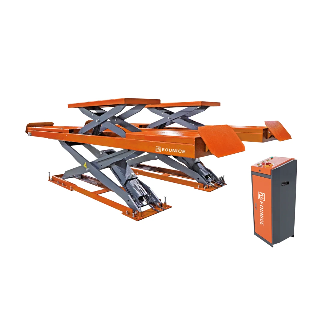 5000kg Lifting Equipment Flush Mount in Ground Double Alignment Scissor Auto Lifter Heavy Duty Vehicle Lift